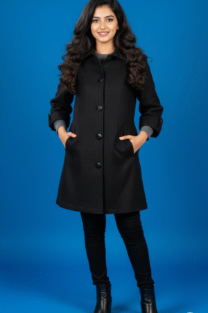 Women's Notched Lapel Single Breasted Outwear Winter Coat