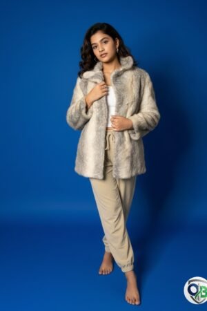 Luxurious Faux Fur Hooded Coat - Tan