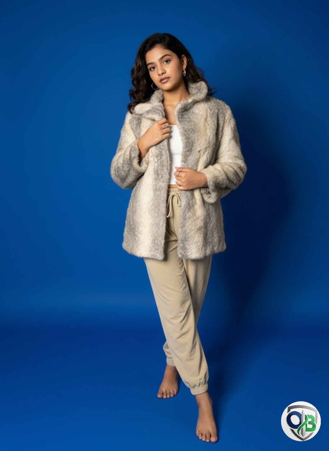 Luxurious Faux Fur Hooded Coat - Tan