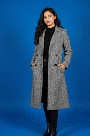 Herringbone Longline Tailored Coat