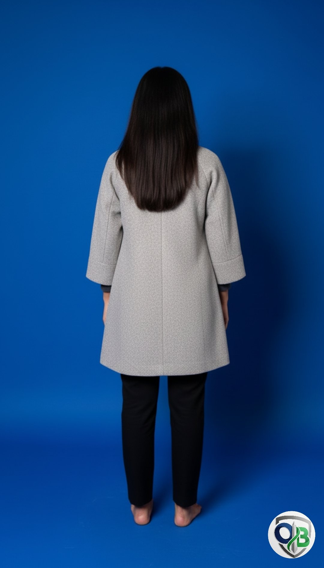 Brushed Herringbone Zipped Coat, Taupe - Image 2