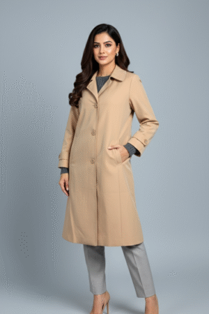 Mabish Women's Winter Coat Trench Long Sleeves Over Coat With Pocket single Breasted Coat
