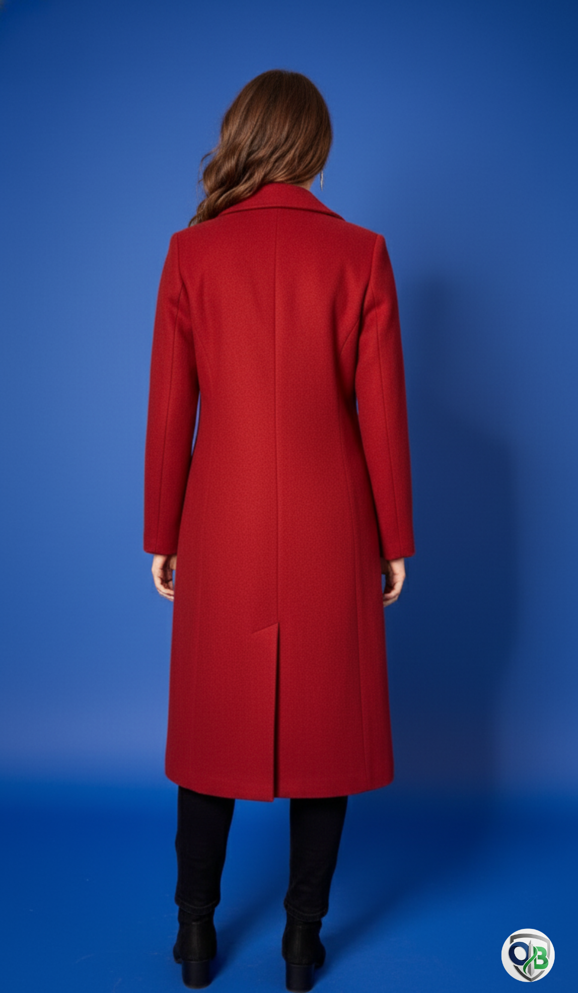 Ladies Windproof Woolen Coats Classic Lapel Collar Single Breasted Overcoat Fleece Solid Color Loose Fit Jacket Casual Warm Mid Length Suits with Pocket Women's Ainter Autumn Outerwear - Image 3