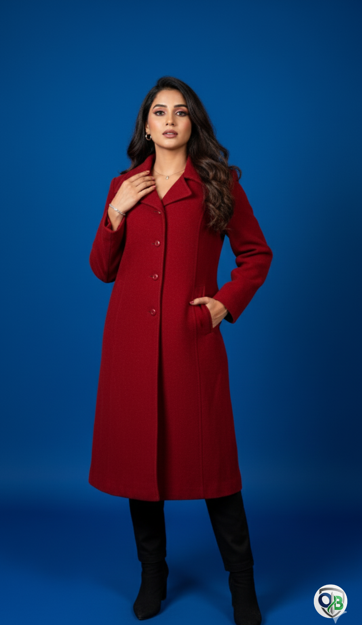 Ladies Windproof Woolen Coats Classic Lapel Collar Single Breasted Overcoat Fleece Solid Color Loose Fit Jacket Casual Warm Mid Length Suits with Pocket Women's Ainter Autumn Outerwear