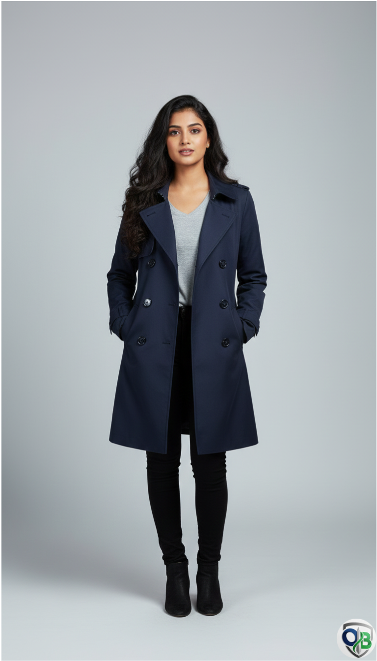 FARVALUE Women's Waterproof Trench Coat Long Double Breasted Windbreaker Classic Belted Lapel Overcoat with Removable Hood